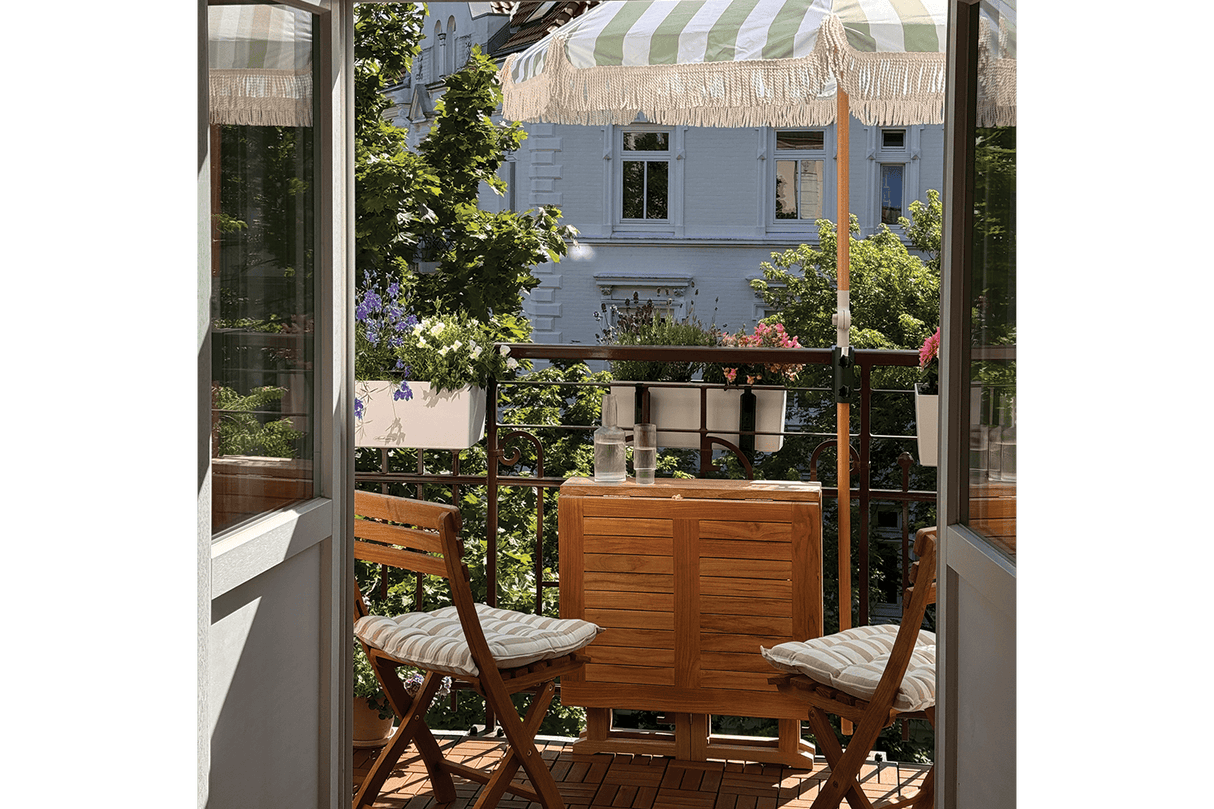 Stine Sonneschirm mit Streifen und Kippfunktion Ø155 / Ø160 cm