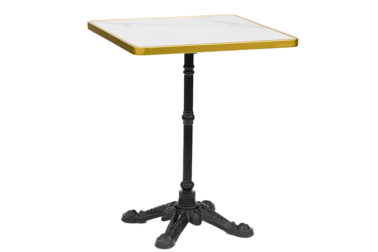 Florine Cafétisch mit Gusseisengestell 60 x 60 cm