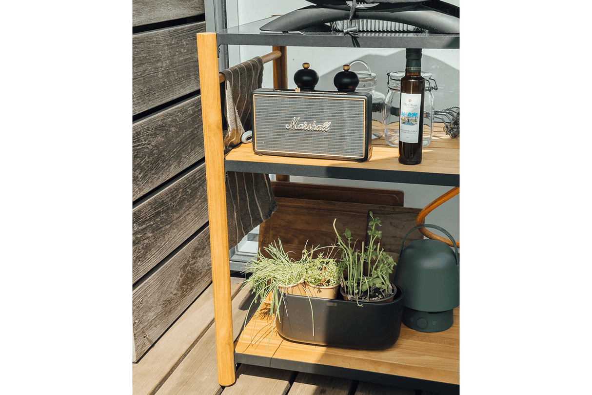 Dora Grilltisch aus Teak mit Granitplatte 60 x 50 cm