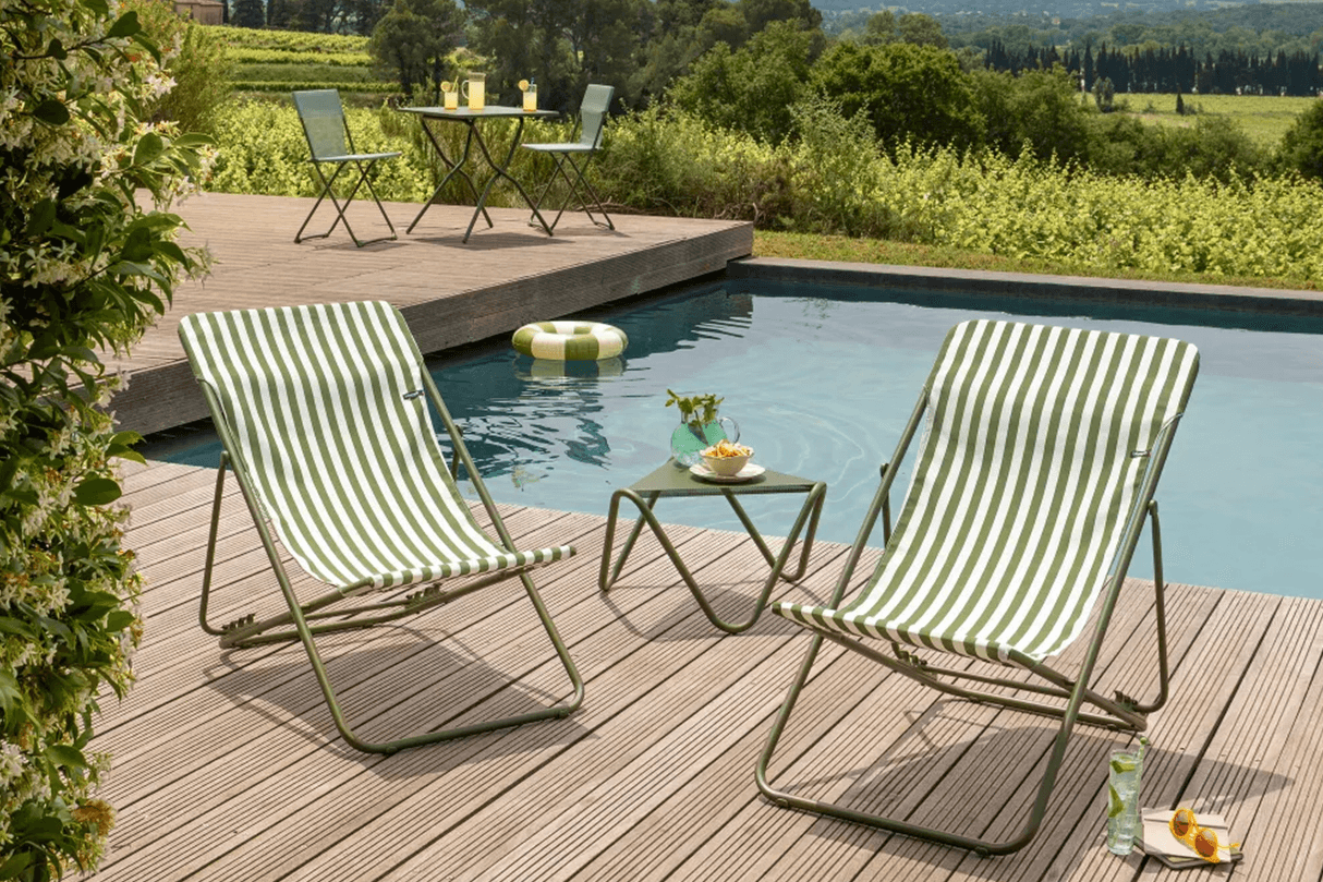 Maxi transat airlon gestreifter Liegestuhl