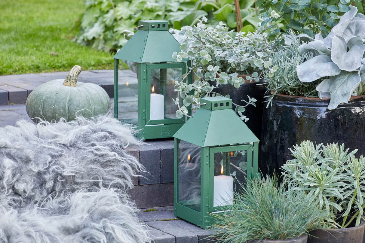 A2 Living Laterne aus verzinktem Eisen 17 x 33,5 cm