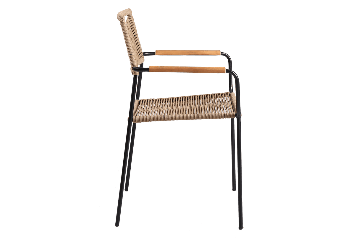 Freja Flechtstuhl mit Armlehne