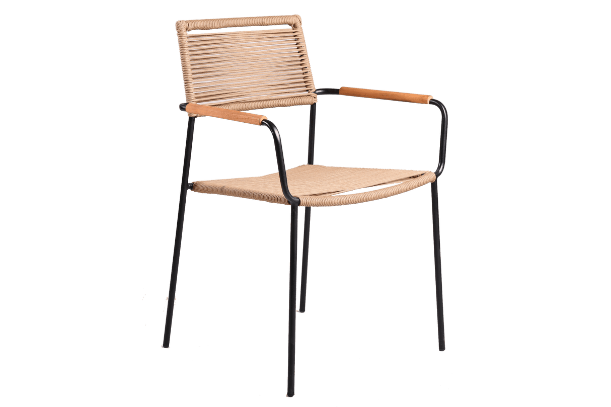 Freja Flechtstuhl mit Armlehne