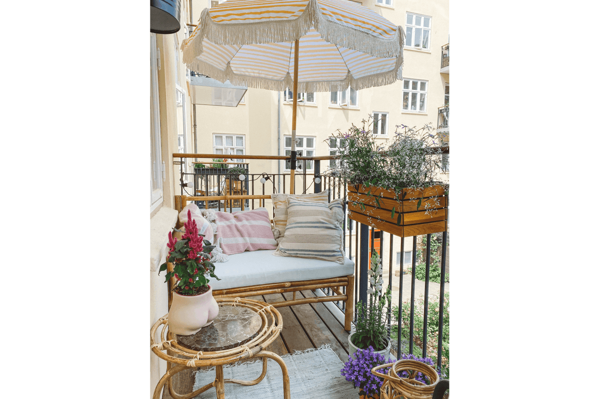 Stine Sonneschirm mit Streifen und Kippfunktion Ø155 / Ø160 cm