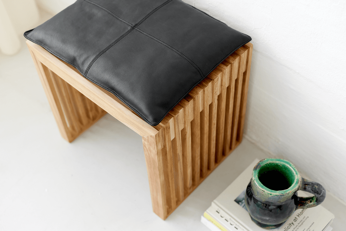 Leder Sitzkissen 104 x 35 cm