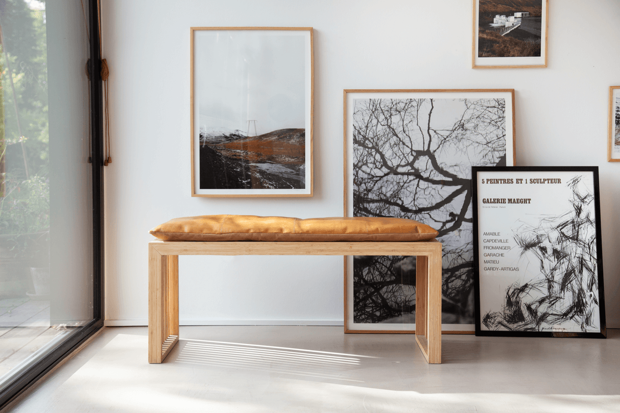 Leder Sitzkissen 104 x 35 cm