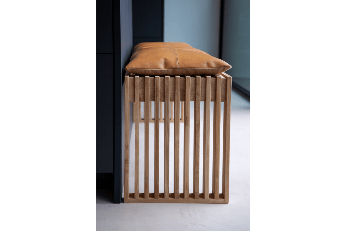 Leder Sitzkissen 104 x 35 cm