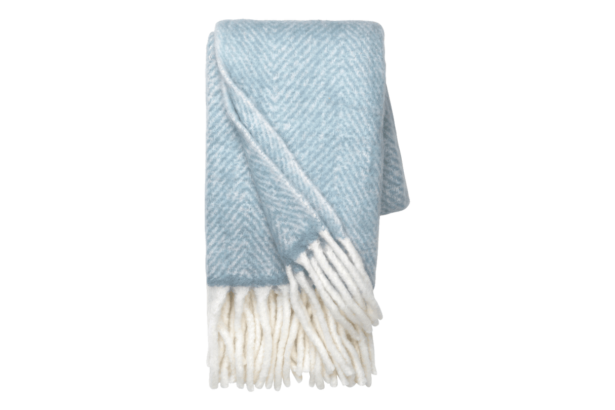 Mathea Wolldecke mit Fischgratmuster