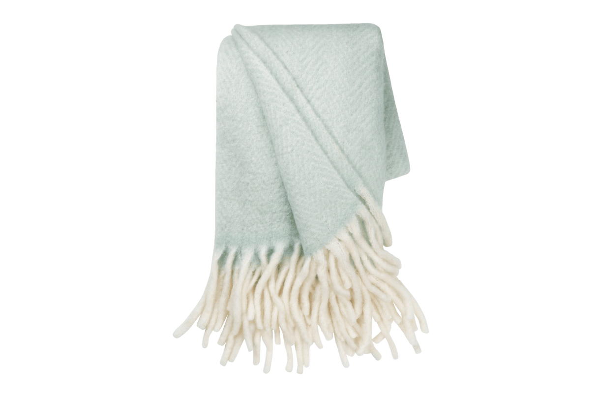 Mathea Wolldecke mit Fischgratmuster