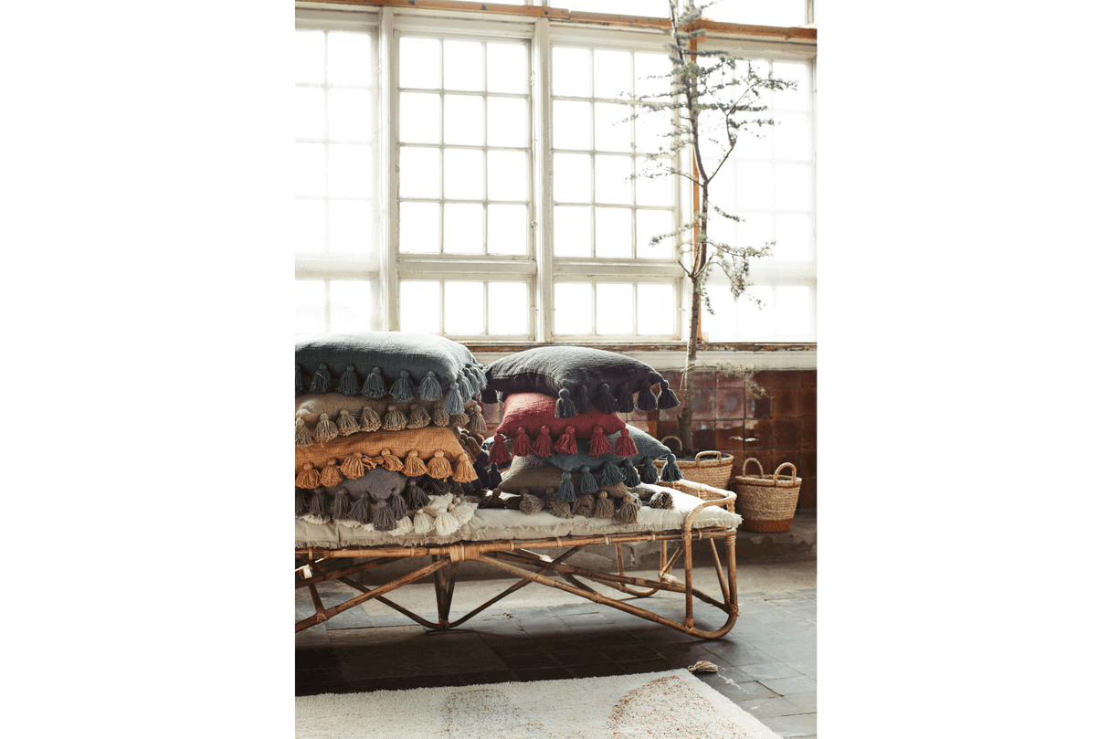 Kissenbezug mit Quasten 40 x 60 cm