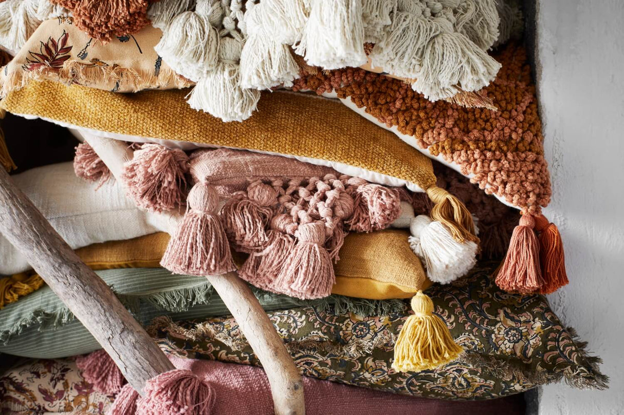 Kissenbezug mit Quasten 40 x 60 cm