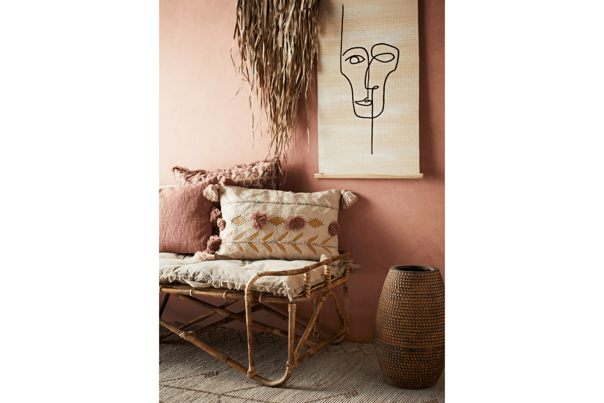 Kissenbezug mit Quasten 40 x 60 cm