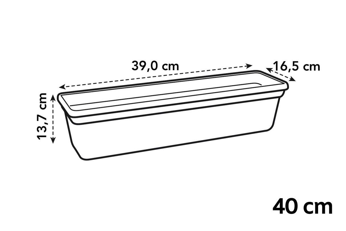 Kunststoffeinsatz für Balkon Blumenkasten