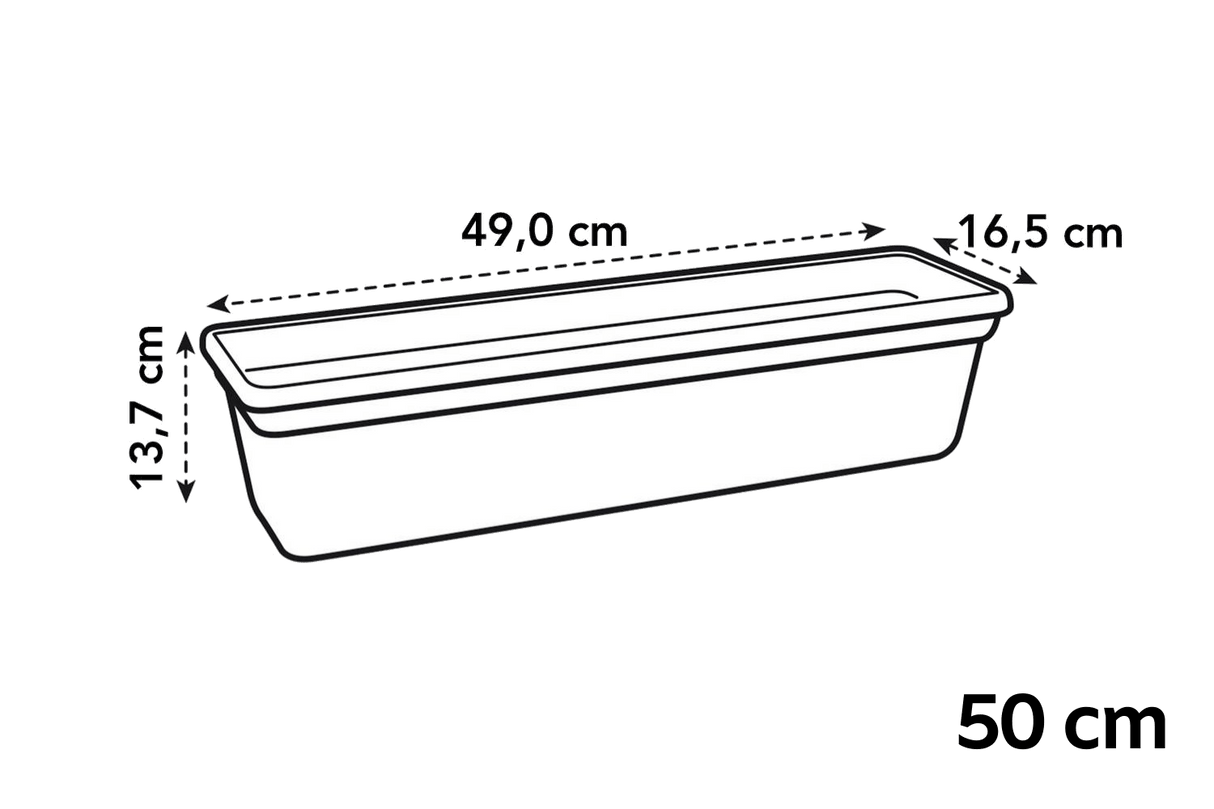 Kunststoffeinsatz für Balkon Blumenkasten