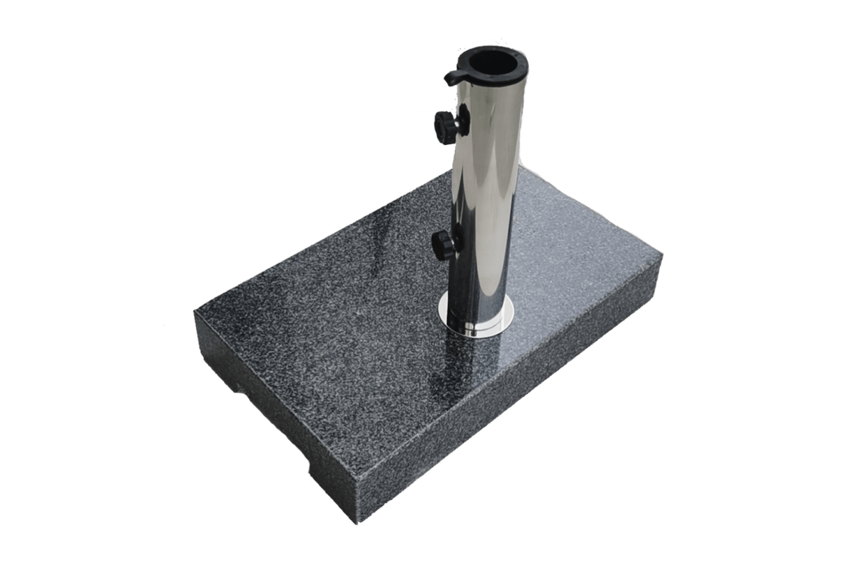 Hugo Sonnenschirmstander aus dunkelgrauem Granit in mehreren Gewichtsklassen