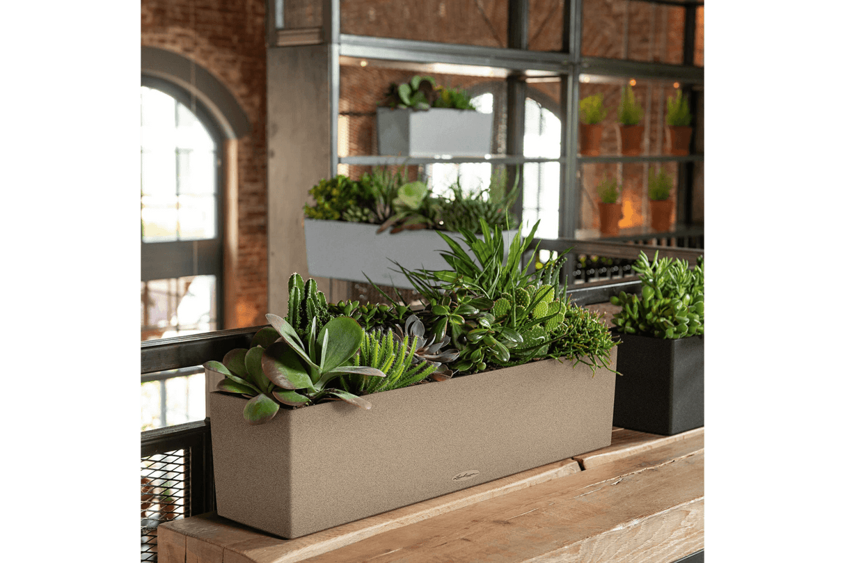 Stone Balkonblumenkasten mit Bewässerungssystem 80 cm