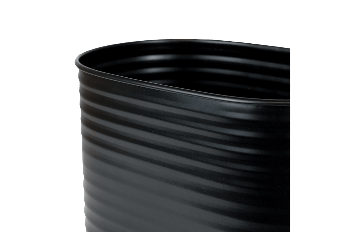 Ovalina Rillo Pflanzenbehalter für Gitter 30 x 17 cm schwarz