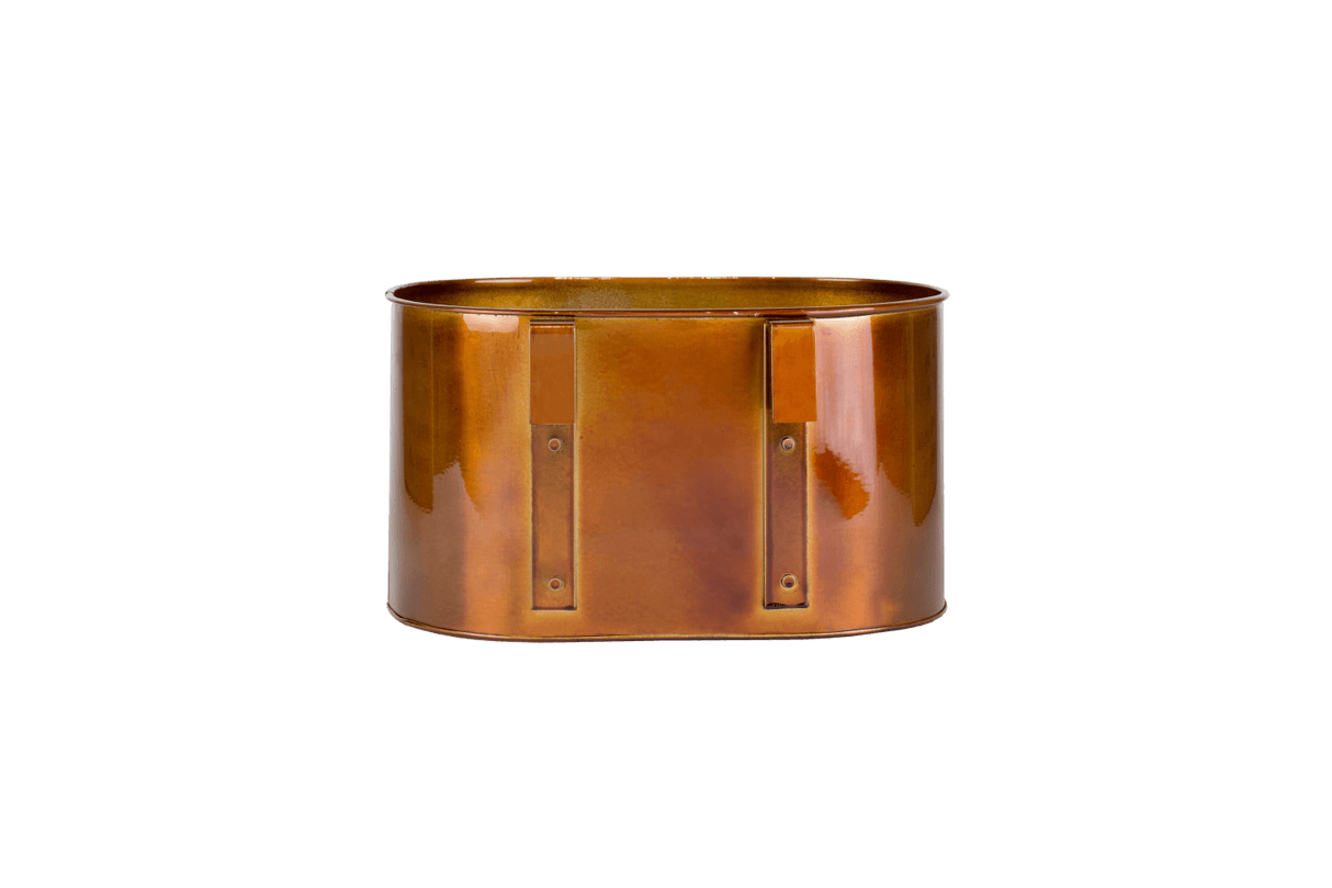 Ovalina Pflanzenbehalter für Gitter 30 x 17 cm kupfer