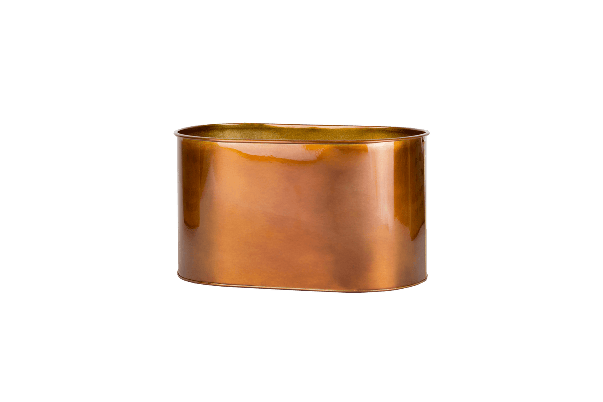 Ovalina Pflanzenbehalter für Gitter 30 x 17 cm kupfer