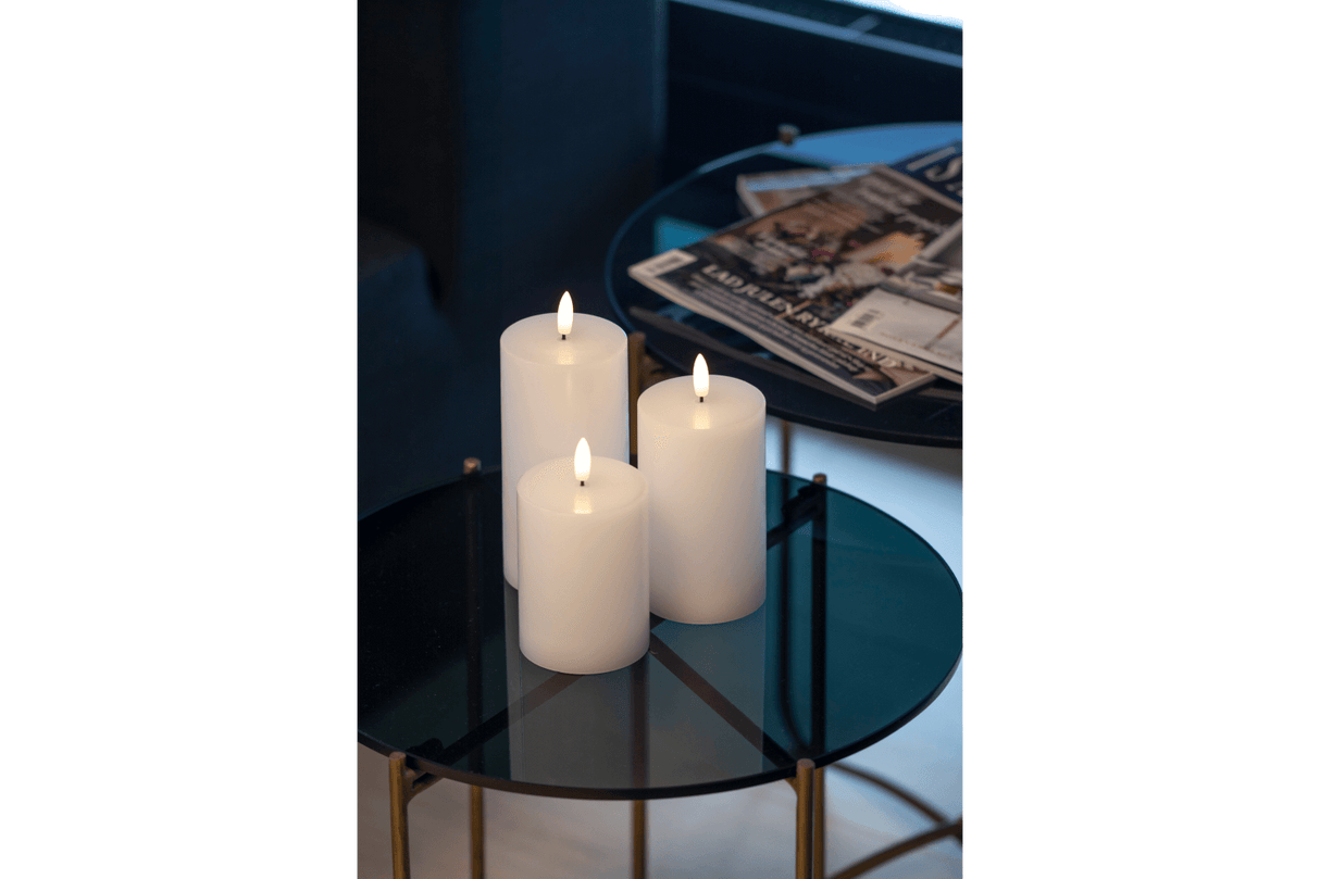 Sille Ø7,5 cm wiederaufladbare LED Kerze 3 stk