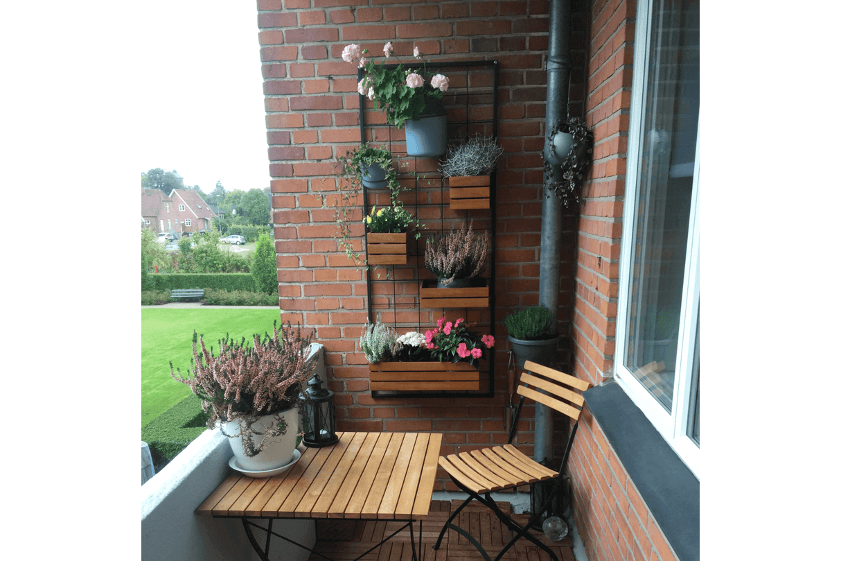 Mille Teakholzkiste für Gitter 50 x 21 cm