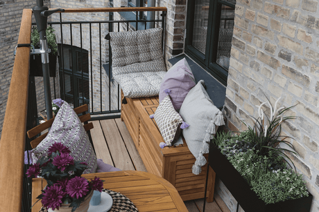 Agnes Aufbewahrungsbank aus Teak 125 cm