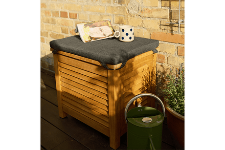 Agnes Aufbewahrungsbank aus Teak 50 cm