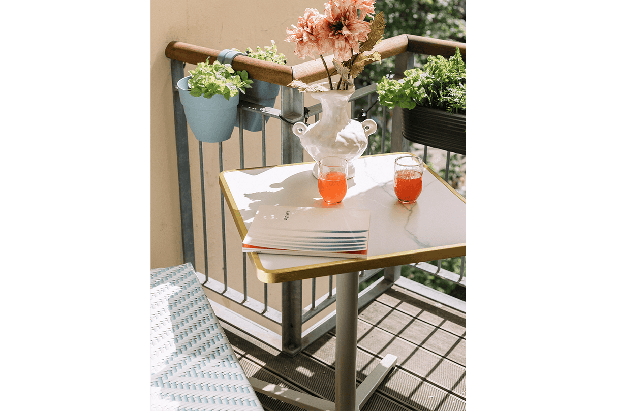 Florine Cafétisch mit Aluminiumgestell 60 x 60 cm