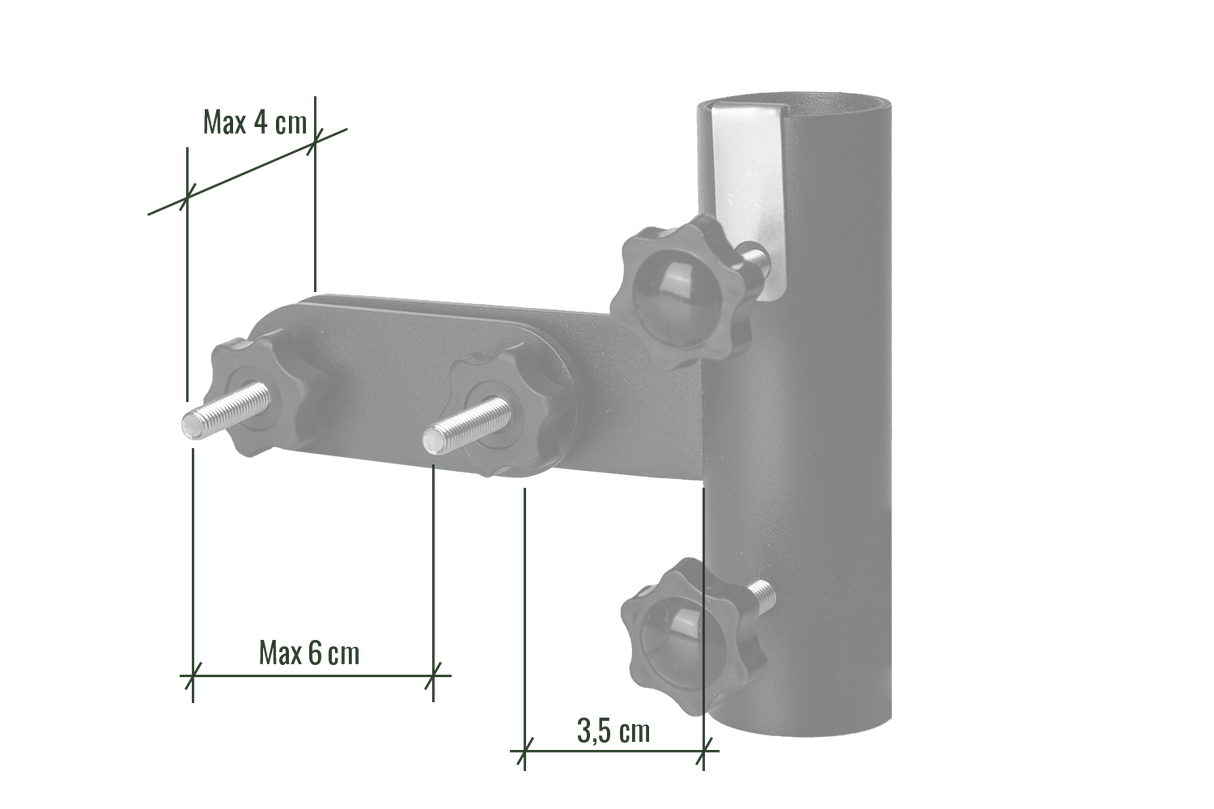 Kari Sonnenschirmhalter für dünne vertikale Geländerstangen