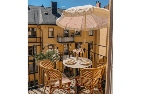 Capucine Travertin-Cafétisch Ø70 cm