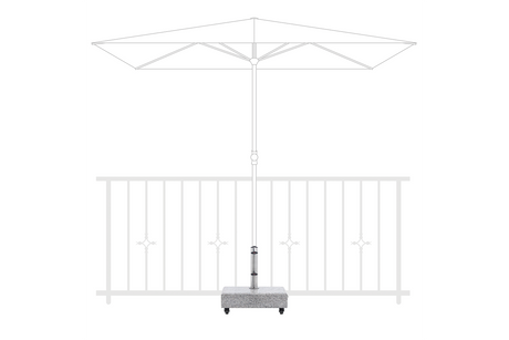 Derby Sonnenschirmständer aus Granit mit Rollen - 25 kg