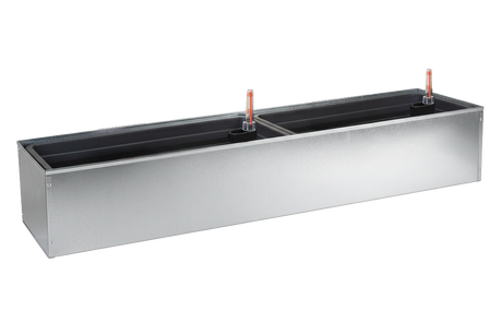 Liva Balkonblumenkasten aus verzinktem Eisen mit Bewässerungssystem 60 / 80 / 100 cm