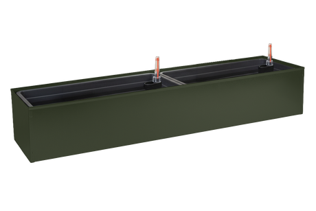 Liva dunkelgrün Balkonblumenkasten mit Bewässerungssystem 60 / 80 / 100 cm