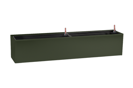 Liva dunkelgrün Balkonblumenkasten mit Bewässerungssystem 60 / 80 / 100 cm