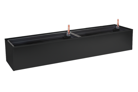 Liva schwarz Balkonblumenkasten mit Bewässerungssystem 60 / 80 / 100 cm