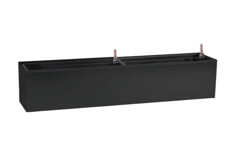 Liva schwarz Balkonblumenkasten mit Bewässerungssystem 60 / 80 / 100 cm