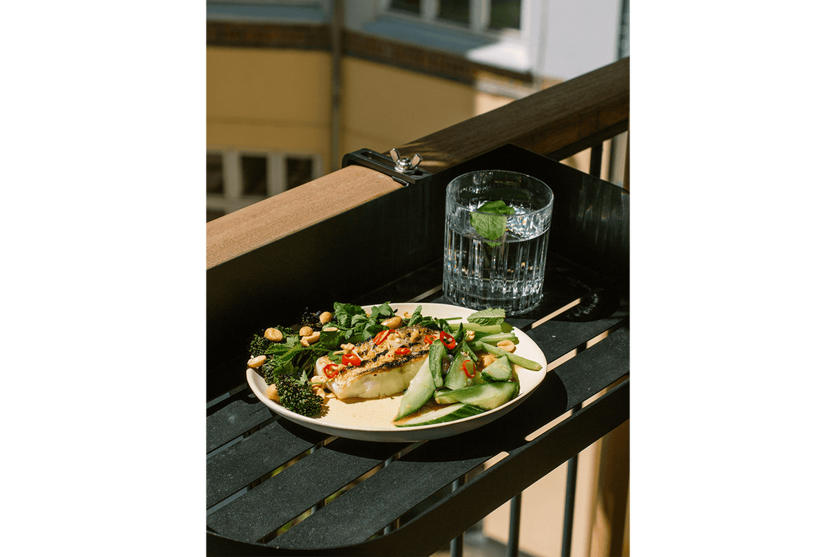 Mie metall Regal für Geländer 50 x 25 cm