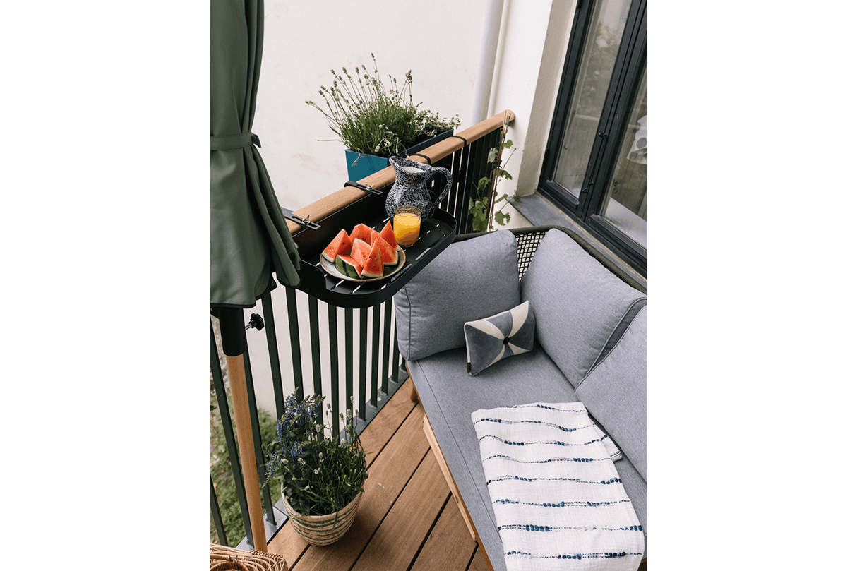 Mie metall Regal für Geländer 50 x 25 cm