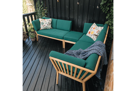 Sienna Teak High Back Lounge Sofa - rechte Seite