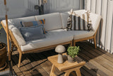Sienna Teak High Back Lounge Sofa - Ecke