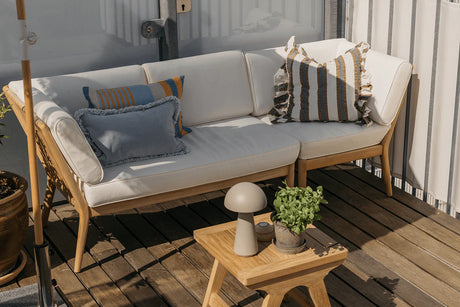 Sienna Teak High Back Lounge Sofa - Ecke