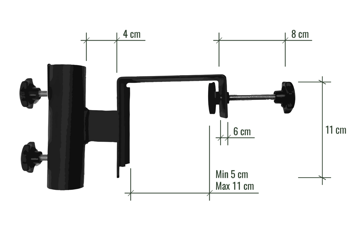 Sumo Sonnenschirmhalter für eckige Geländer
