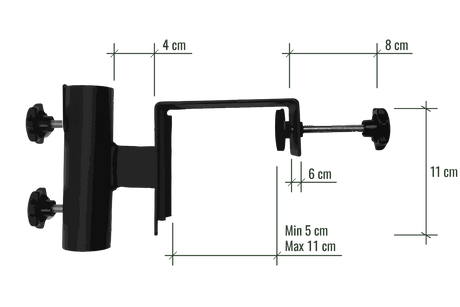 Sumo Sonnenschirmhalter für eckige Geländer