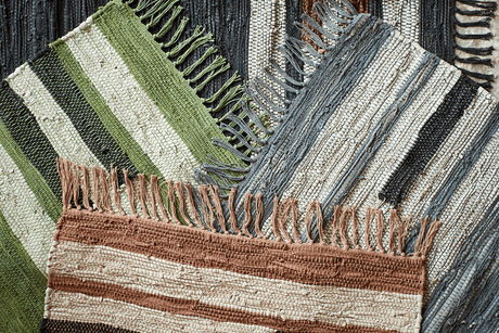 Teppich aus recyceltem Leder 70 x 140 cm