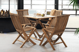 Turin teak Tisch 70 x 70 cm