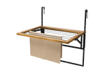 Alma teak Hängetisch mit Wäscheleine 100 x 60 cm