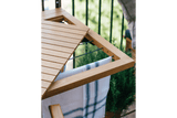 Alma teak Hängetisch mit Wäscheleine 100 x 60 cm