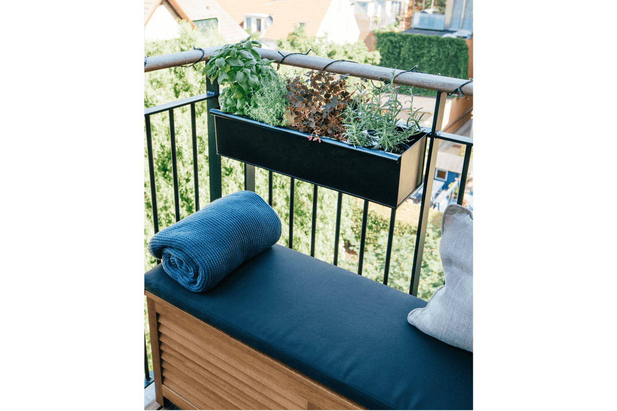 Esther Balkonblumenkasten Schwarz 40 / 60 / 80 cm