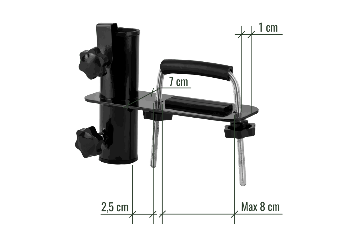 Hans Sonnenschirmhalter für Geländer