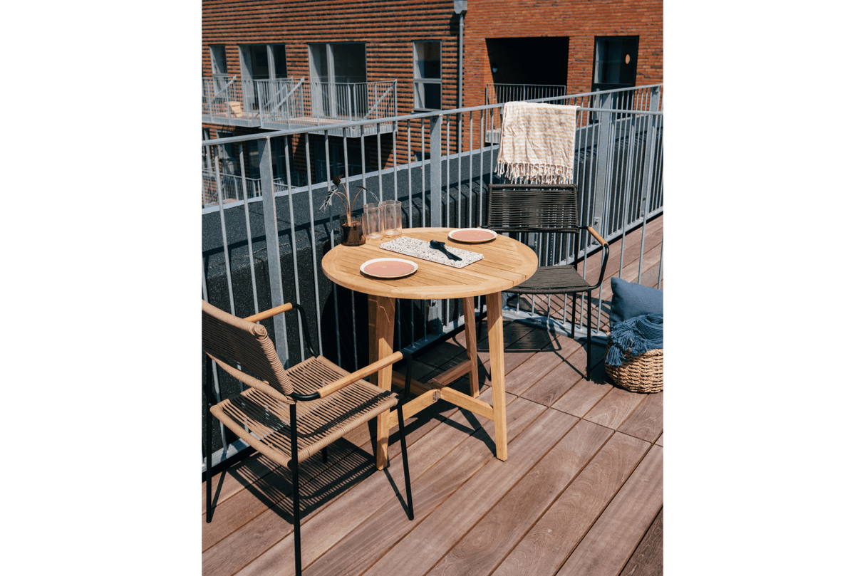 Clara teak Gateleg Tisch Ø80 cm